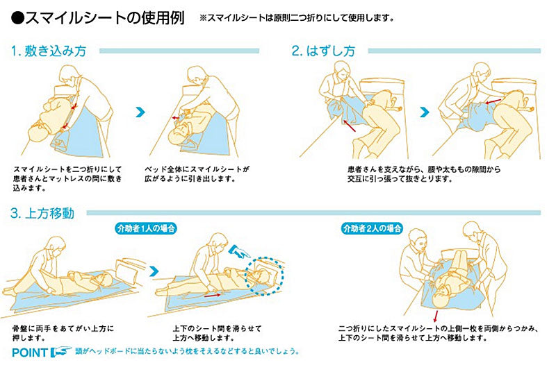 スマイルシート Mサイズ CS-SM-M オレンジ タイカ (体位変換 移動 移乗) 介護用品