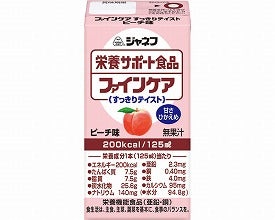 キユーピー ジャネフ ファインケア すっきりテイスト ピーチ味 21165→12956 125mL (介護食 栄養補助食品 ドリンク 水分補給) 介護用品
