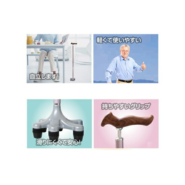 杖 ステッキ おしゃれ (代引き不可)アシスト多点杖 AJ032 AJ033 アシスト.JP 介護用品