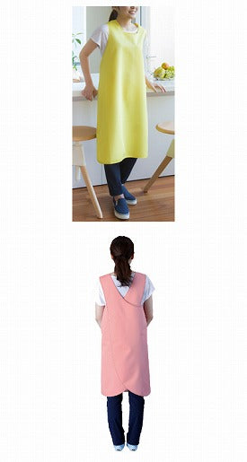 パッとつけられる 入浴介護エプロン 403310  M-L  L-LL フットマーク  (入浴 介助 お風呂 介護 エプロン) 介護用品