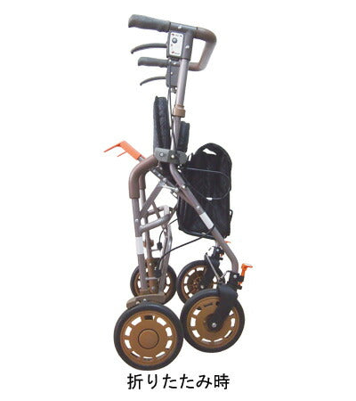シルバーカー おしゃれ シニア 散歩 (代引き不可) アイルウォークα アイルリンク (歩行器 折りたたみ式) 介護用品 軽量 座れる コンパクト 歩行補助 買い物 ショッピングカー 老人車 手押し車 介護 人気 送料