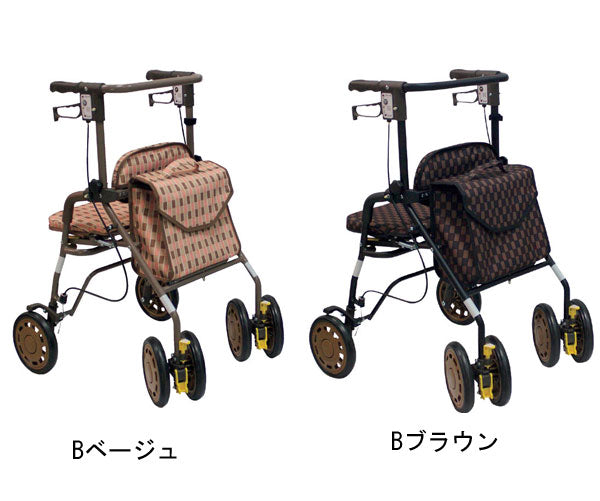 シンフォニーEVO 島製作所(歩行車 シルバーカー 座面つき コンパクト)【敬老の日特集】介護用品 軽量 座れる コンパクト 歩行補助 買い物 ショッピングカー 老人車 手押し車