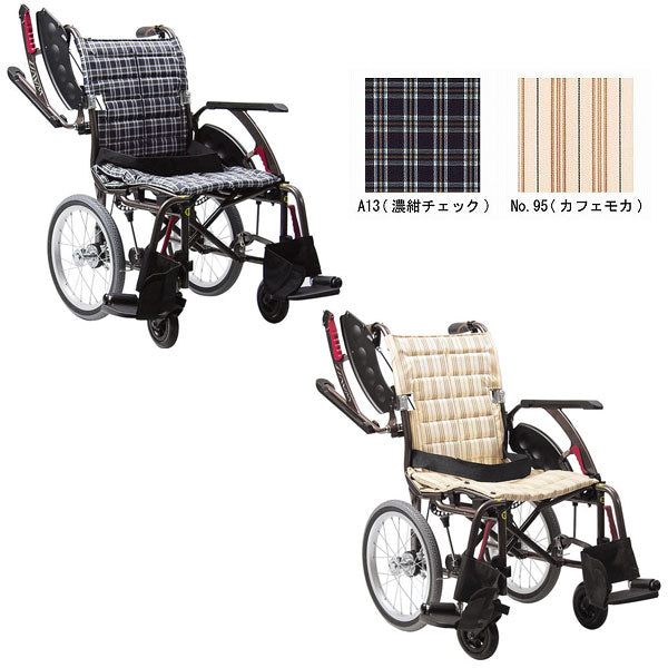 (代引き不可) カワムラサイクル アルミ介助用車いす WAVIT+ (ウェイビットプラス) WAP16-40・42S ソフトタイヤ仕様 (ノーパンクタイヤ 多機能 折りたたみ) 介護用品 【532P16Jul16】