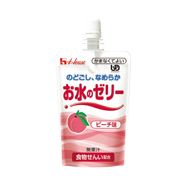 介護食 区分4 かまなくてよい お水のゼリー ピーチ味 86329 120g (かまなくてよい 水分補給 食物繊維) 介護用品