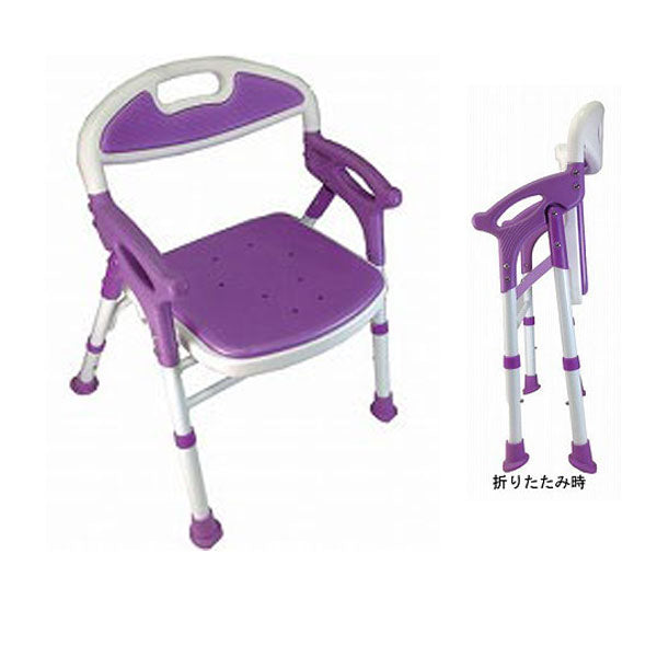 シャワーチェア バスチェア 折りたたみ コンパクト 高さ調節 介護 介護用 風呂椅子 折りたたみシャワーチェアー 楽湯 7550ST 島製作所 入浴いす 折りたたみ式 介護用品 折り畳み お風呂 椅子 風呂椅子 お風呂椅子 イス