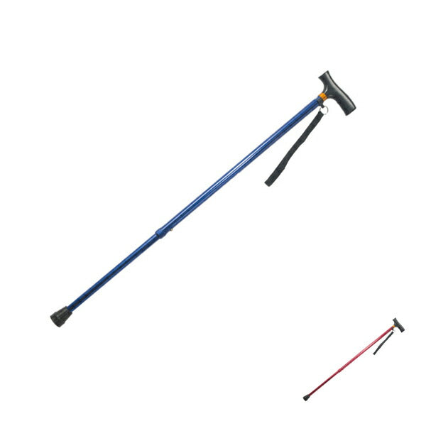 ベーシック伸縮カラー杖 BS-BL2816 BS-RE2817 インターリンクス (ステッキ 杖 歩行補助) 介護用品