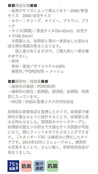 アボネットガード Cタイプ 後頭部衝撃吸収重視型 スタンダードN 2006 特殊衣料 保護帽 転倒 衝撃 介護用品