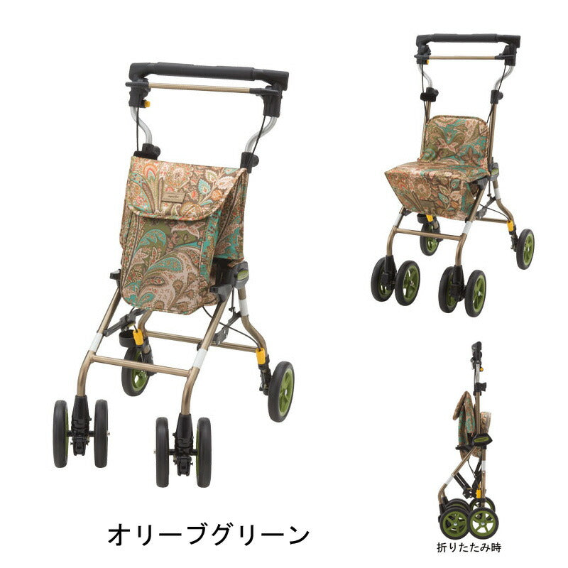ライトステップタイニーWヌーボー ウィズワン おしゃれ シルバーカー 手押し車 折りたたみ コンパクト 介護用品 送料無料 母の日 敬老の日 ギフト プレゼント