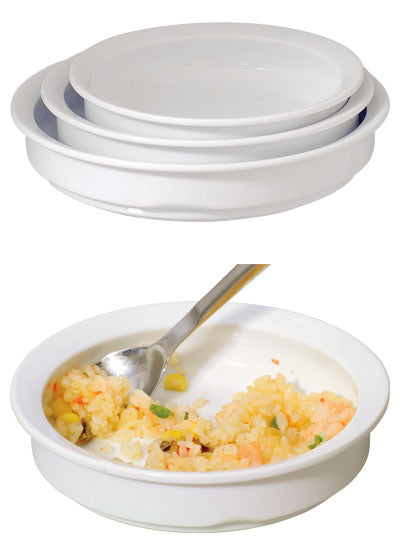 ユーディーウェーブ深皿 14.7cm 73150-PW 朝日化工 (介護 食事 食器) 介護用品