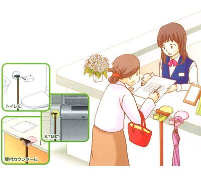 杖 ステッキ おしゃれ 杖やすめ W型 tue-NW サンセイ (杖置き 杖ホルダー 便利用品)介護用品