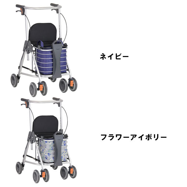 シルバーカー 散歩 シニア おしゃれ テイコブリトルワゴン WAW07 幸和製作所 (歩行車 歩行補助 手押し車 大容量 折りたたみ 介護 シルバー カー) 介護用品 軽量 座れる コンパクト 歩行補助 買い物 ショッピングカー 老人車 手押し車 介護