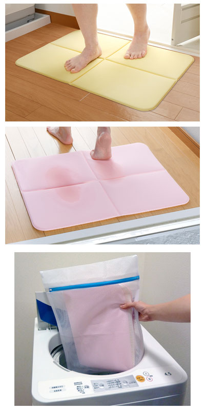 吸水一番バスマット 幅70×奥行50×厚さ1.1cm YO-27 YO-28 YO-29 サンコー (風呂マット 消臭 速乾 吸水) 介護用品