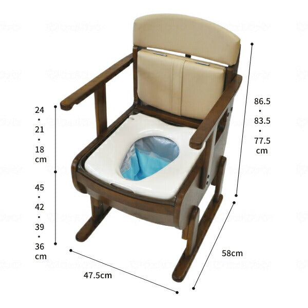 思いやり優花S ウェルファン (ポータブルトイレ) 介護用品