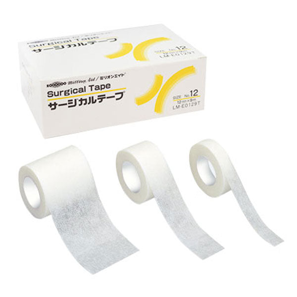 サージカルテープ No.12 24巻入 (幅1.2cm×長さ9m) 共和 (介護 不織布 テープ) 介護用品