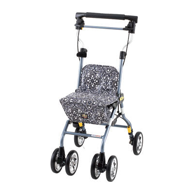 (代引き不可) シルバーカー シニア 散歩 おしゃれ ライトステップタイニーWヌーボーオム シックブルー TNYWH-CBL ウィズワン 手押し車 買い物カート 介護用品 軽量 座れる コンパクト 歩行補助 ショッピングカー 老人車 母の日