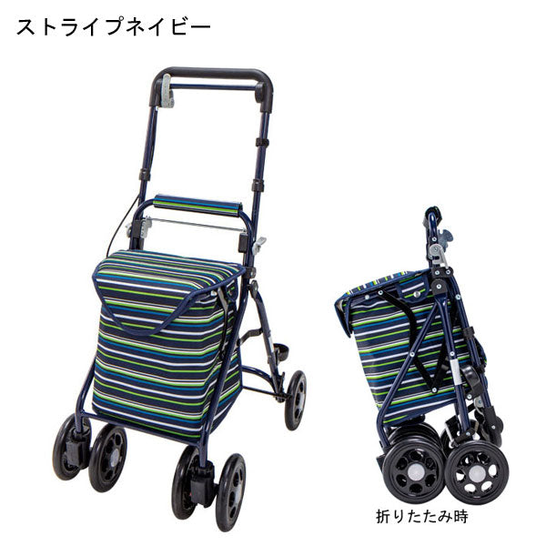 シルバーカー おしゃれ 散歩 シニア らくらくスリムバスケット YX-371SN YX-371DN マキテック 歩行車 折りたたみ ショッピング 介護 介護用品