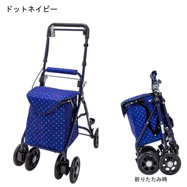 シルバーカー おしゃれ 散歩 シニア らくらくスリムバスケット YX-371SN YX-371DN マキテック 歩行車 折りたたみ ショッピング 介護 介護用品