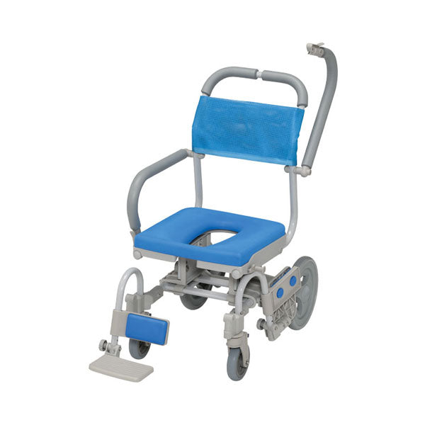 (法人様限定 代引き不可) シャワーラクV SWR140 O型シート ウチヱ (お風呂 椅子 浴用 シャワーキャリー 背付き 介護 椅子) 介護用品