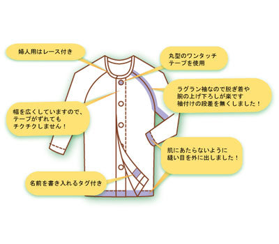 やさしい着心地のワンタッチ肌着 婦人7分袖 ピンク S M L LL NL-003 ゼネラル貿易 (介護 肌着) 介護用品