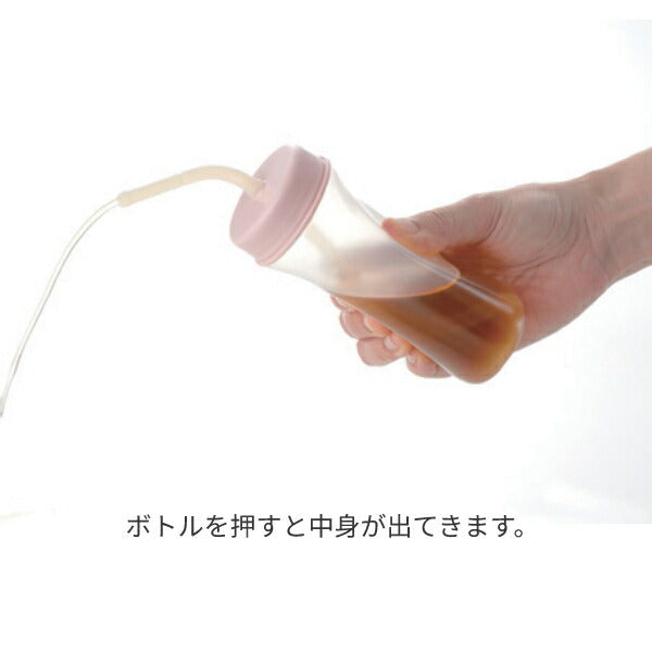 介護 食器 食洗機可 自助食器 使っていいね!ストロー付やわらかボトル200 ピンク リッチェル 介護用品