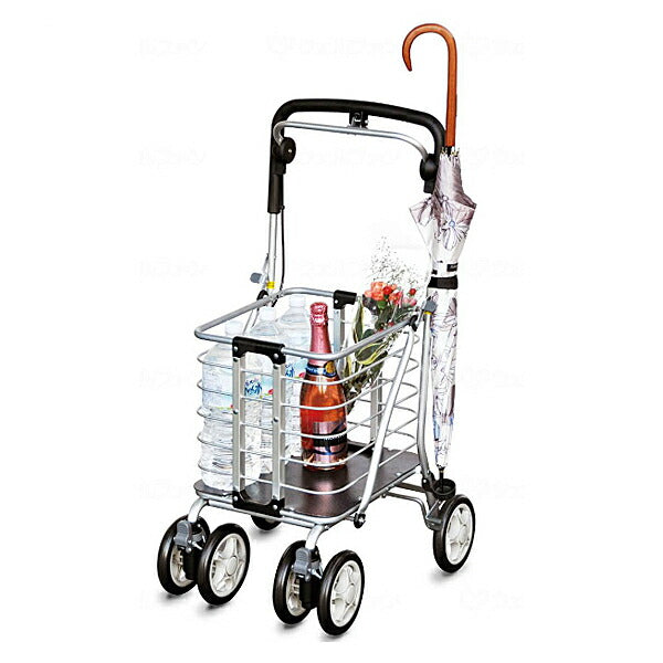 ショッピングカート アルミワゴンM-II NO.136 須恵廣工業 (介護 ショッピング) 介護用品