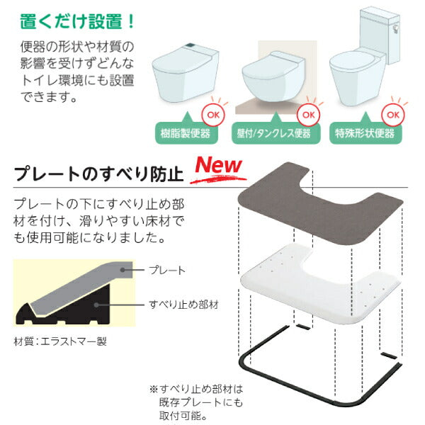 洋式トイレ 手すり ATTOGRIP トイレサポートR N-T 870-111 両側ノーマル (安寿 アットグリップ 置くだけ ひじ掛け 滑り止め) 介護用品