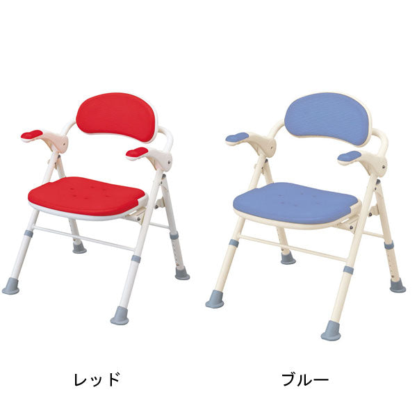 アロン化成 安寿 折りたたみシャワーベンチ TS 角型座面 535-465 535-466 (介護用 風呂椅子 介護 浴室 椅子 チェア 折りたたみ 肘掛け椅子) 介護用品