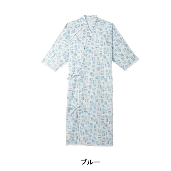 パジャマ 介護 ねまき 紳士 婦人 ケアねまき ガーゼタイプ 5074 エンゼル（綿100％ 介護用パジャマ 介護用衣料）介護用品介護用パジャマ 動きやすい 介護用衣料 高齢者 シニア  用 春夏秋冬 男性 女性 レディース メンズ 部屋着 室内着