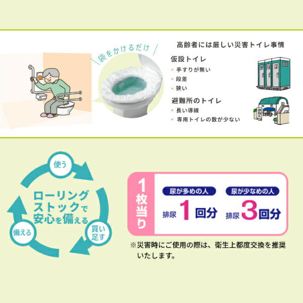 (トイレ処理袋 おむつ処理袋セット) トイレ処理袋 介護・防災兼用 YS-127 20枚入 総合サービス おむつが臭わない袋BOS 大人用 箱型 L 90枚入 クリロン化成 介護用品 まとめ買い