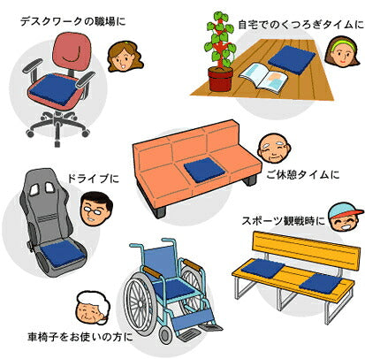 ピタ・シートクッション35 通気カバータイプ PT001 増井（車いす用クッション ジェルクッション ピタシートクッション）介護用品