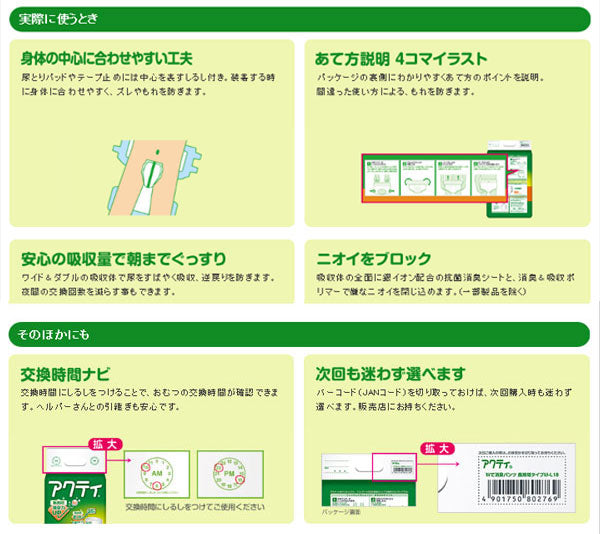 アクティ 尿とりパッド 昼2回分吸収 80469 30枚 日本製紙 クレシア 介護用品