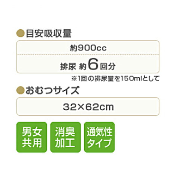 エルモアいちばん お茶の力 快適おやすみパッド 455471 男女共用 カミ商事 介護用品