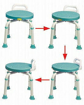 島製作所 シャワーチェアー 楽湯 くるまるコンパクト 7450  (入浴用品 シャワーベンチ 入浴用いす おふろ用品) 介護用品