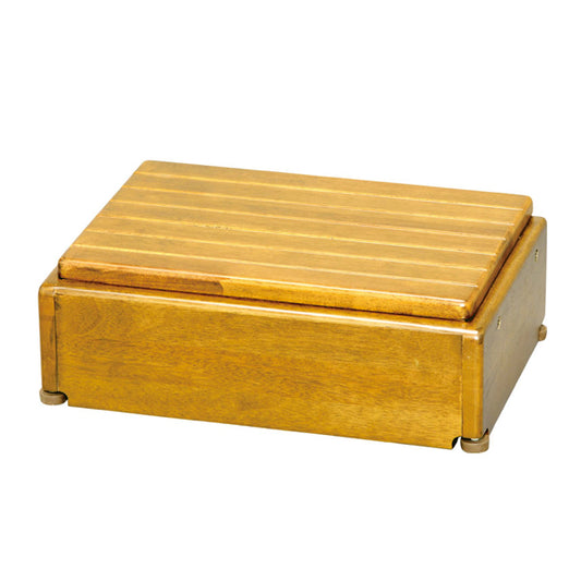 安寿 木製玄関台 高さ調整タイプ S45W-30-1段 ライトブラウン 535-572 アロン化成 玄関 踏み台 木 踏み台 木製 転倒防止 ステップ 踏 介護用品