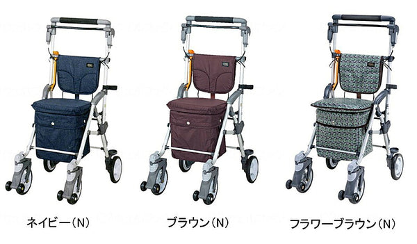 シルバーカー おしゃれ 散歩 シニア スルーンボックスN CB-10 マキテック 軽量 座れる コンパクト 歩行補助 買い物 ショッピングカー 老人車 手押し車 介護用品