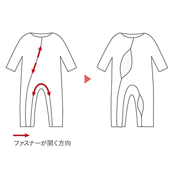 ソフトケアねまき フルオープン・両開きファスナータイプ 厚手 竹虎 ヒューマンケア事業部（秋冬用 厚手ネル地 上下つづき服 介護用つなぎ服） 介護用品