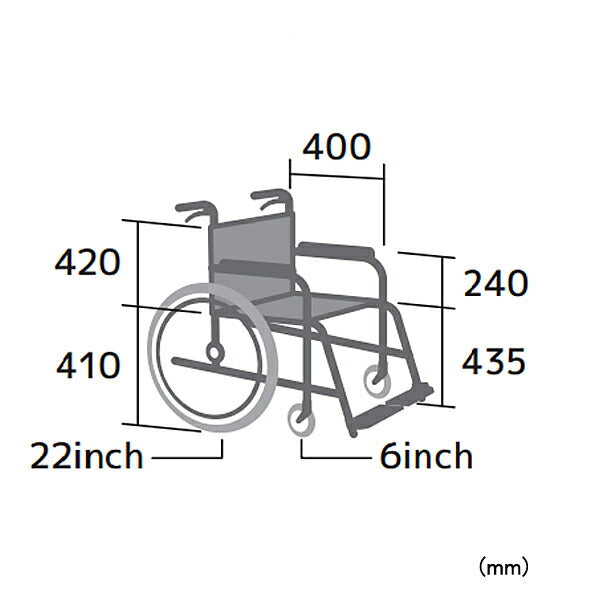 車椅子 軽量 コンパクト (代引き不可) アルミ製自走式車いす BAL-R1 ミキ ノーパンクタイヤ 座幅40cm (折りたたみ 自走用車椅子 車いす 介護用品)