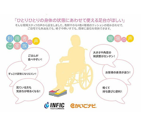My Foot (マイフット) ハーフセット インフィック (踏み台 高さ調整 車いす 車椅子 座位保持 姿勢保持) 介護用品