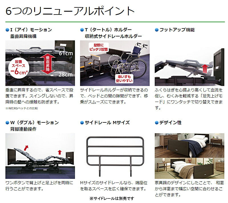 (法人様限定 代引き不可)  電動ケアベッド RS-X　3モーター レギュラー XPN-S107030B パナソニック エイジフリー (介護ベッド 電動 電動ベッド モーター) 介護用品