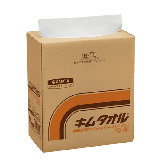 クレシア キムタオル ホワイト スモールポップアップ シングル 61452 4枚重ね×150枚 日本製紙クレシア (介護 施設 ペーパー) 介護用品