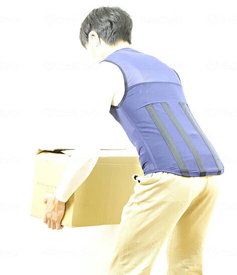 アシストベスト タスケル TA-001 ネイビー アトリエケー (男女兼用 サポーター 中腰 作業 腰痛 対策) 介護用品