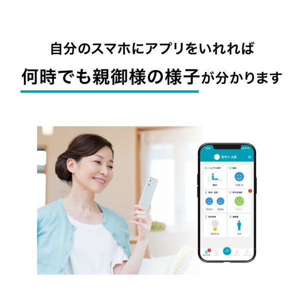 【Wi-Fi通信モデル】見守りセンサー LASHIC-room 初期費用のみ 見守り 介護 インフィック 高齢者 一人暮らし ひとり暮らし スマホ 介護用品 連動  (代引き不可)