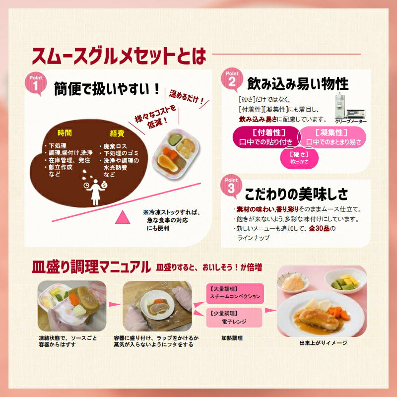 【おまけつき】介護食 冷凍 ムース やわらか SGセット 和食17種類×1 日東ベスト 区分3 舌でつぶせる 冷凍食 ムース食 介護用品 お試しセット スムースグルメセット（代引き不可）