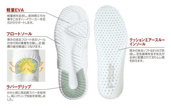 ナースシューズ かかと 踏める 黒 白 アクティブバリュ！フロート V104 マリアンヌ 介護士 施設 病院 おしゃれ 可愛い 上履き 疲れにくい スリッポン サボ