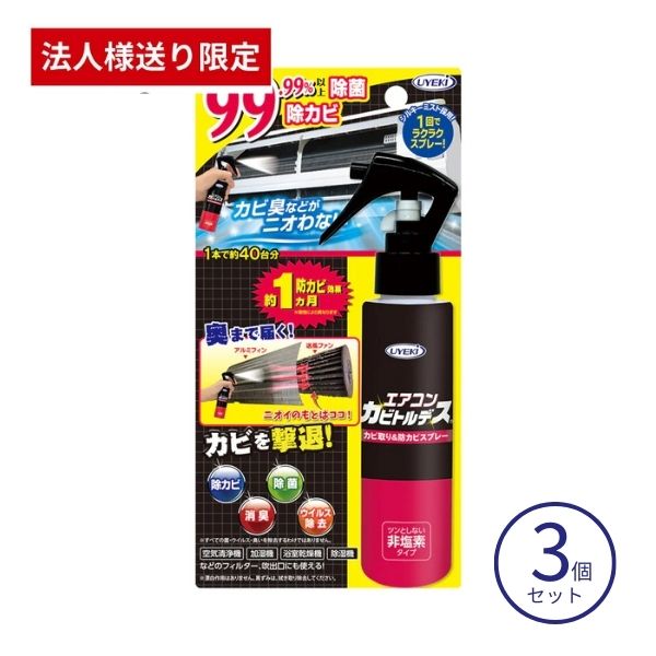 【法人様限定】【3本セット】エアコンカビトルデス カビ取り&防カビスプレー 120mL UKEKI  カビ取りスプレー 除去 お風呂 防止 グッズ (代引き不可)