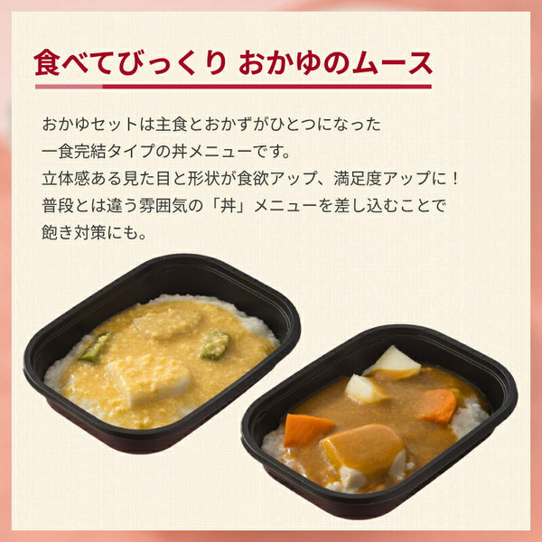 介護食 冷凍 5種×1食 SG おかゆセット 日東ベスト ムース食 やわらか食 嚥下食 介護食品 ミキサー食 区分3 ごはん 舌でつぶせる (代引き不可)