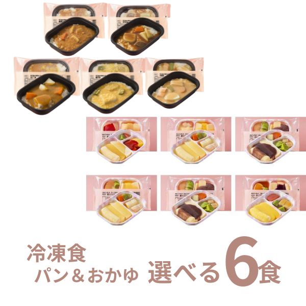 介護食 冷凍 SG 選べる6種 おかゆ パンがゆ セット 日東ベスト ムース食 やわらか食 嚥下食 介護食品 ミキサー食 区分3 ごはん 舌でつぶせる (代引き不可)