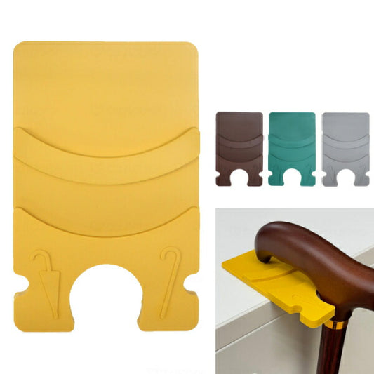 杖用品 杖置き 杖ホルダー 杖 ステッキ すべり止め 杖傘ホールドスティックラバー 7×11cm 新倉計量器 つえ掛け 傘掛け ステッキ掛け 介護用品