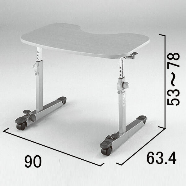 (代引き不可・個人宅限定) パラマウント リハビリテーブル KF-850 (介護 ベッドサイドテーブル 車椅子 テーブル キャスター)  (日・祝日配達不可 時間指定不可) 介護用品 介護ベッド机
