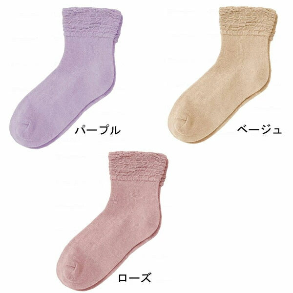 ゴム無しソックス 婦人用 春夏用 綿混 3222H 神戸生絲 介護用品